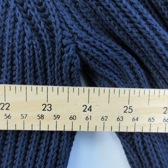 Buffalo David Bitton Mens Cable Knit Sweater XL Blue 100% Cotton Classic Vtg 662 - Picture 8 of 10